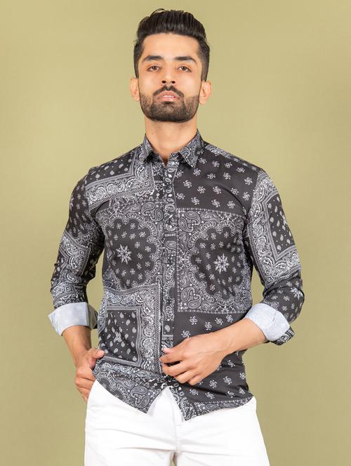 men long sleeve collared casual shirt - 20607917 - Very Small Image - 1