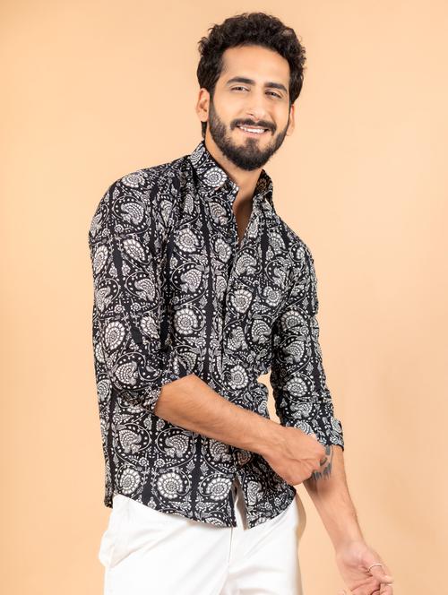 men long sleeve collared casual shirt - 20607924 - Very Small Image - 1