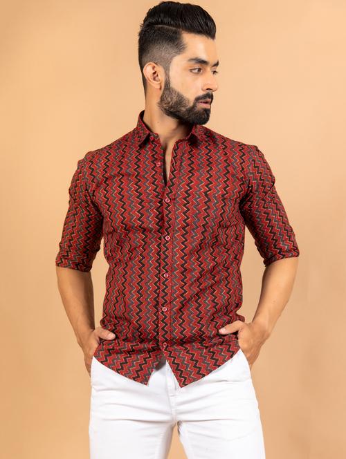 men long sleeve collared casual shirt - 20607934 - Very Small Image - 1