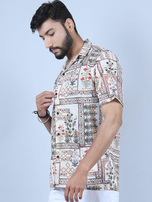 men short sleeve cotton casual shirt - 20607995 - Very Small Image - 1