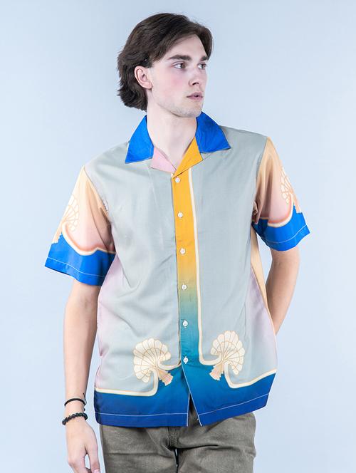 men short sleeve collared casual shirt - 20608128 - Very Small Image - 1