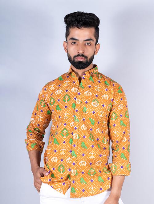 men long sleeve collared casual shirt - 20608140 - Very Small Image - 1