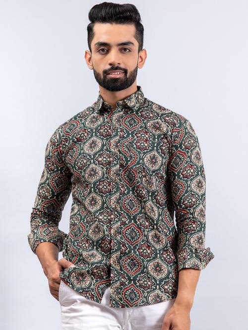 men long sleeve cotton casual shirt - 20608209 - Very Small Image - 1