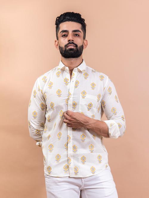 men long sleeve cotton casual shirt - 20608212 - Very Small Image - 1