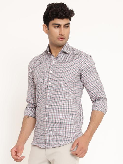 men multi colored checkered casual shirt - 20608294 - Very Small Image - 1