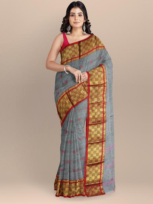 women's self design grey colored saree - 20608941 - Very Small Image - 1