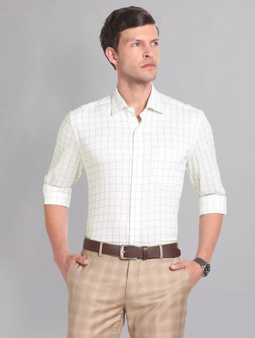men white checked formal shirt - 20609216 - Very Small Image - 1