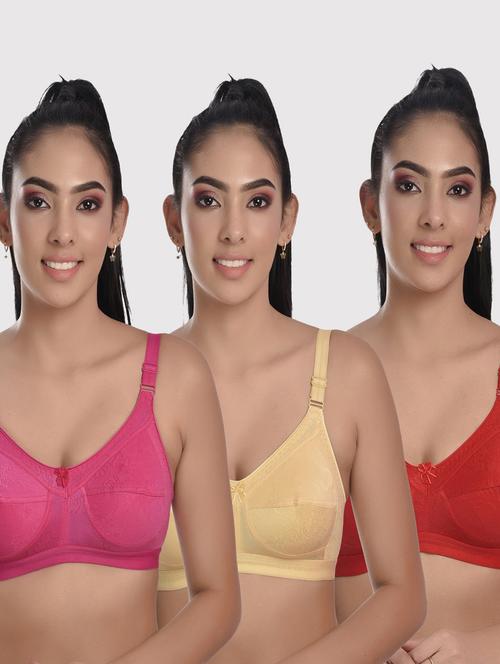 multi colored cotton blend regular bra - 20611212 - Very Small Image - 1