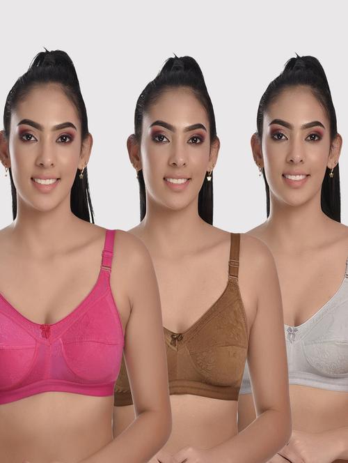 multi colored cotton blend regular bra - 20611213 - Very Small Image - 1