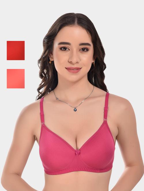 pack of 3 solid bras - 20611266 - Very Small Image - 1