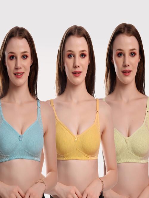 pack of 3 solid bras - 20611418 - Very Small Image - 1