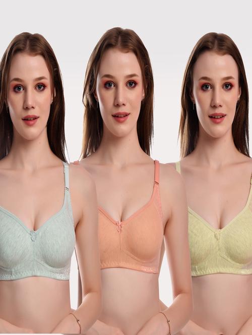pack of 3 solid bras - 20611421 - Very Small Image - 1