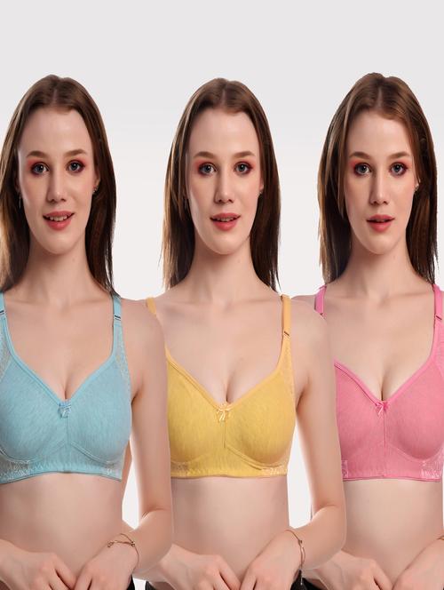 pack of 3 solid bras - 20611422 - Very Small Image - 1
