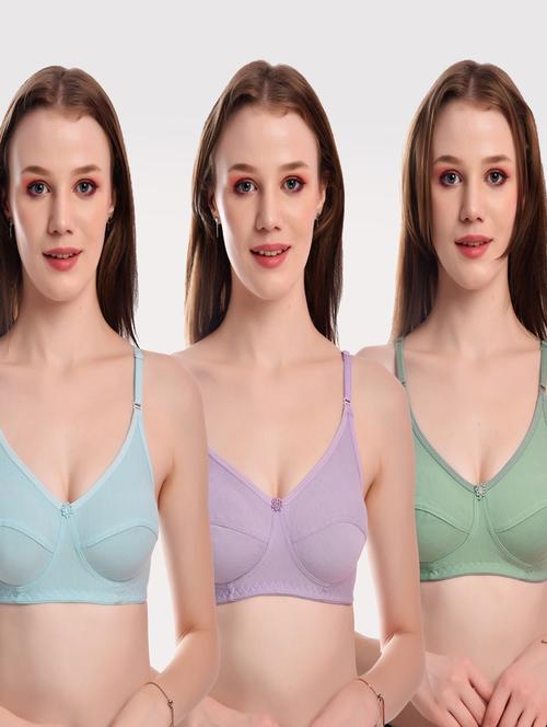 pack of 3 solid bras - 20611429 - Very Small Image - 1