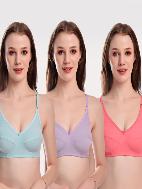 pack of 3 solid bras - 20611432 - Very Small Image - 1