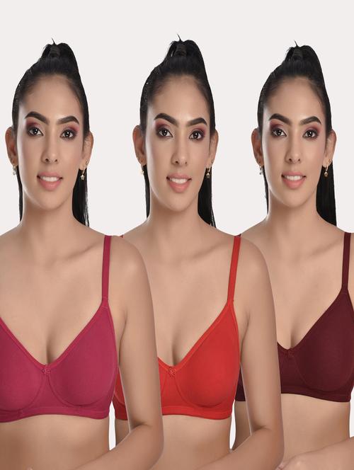 pack of 3 solid bras - 20611457 - Very Small Image - 1