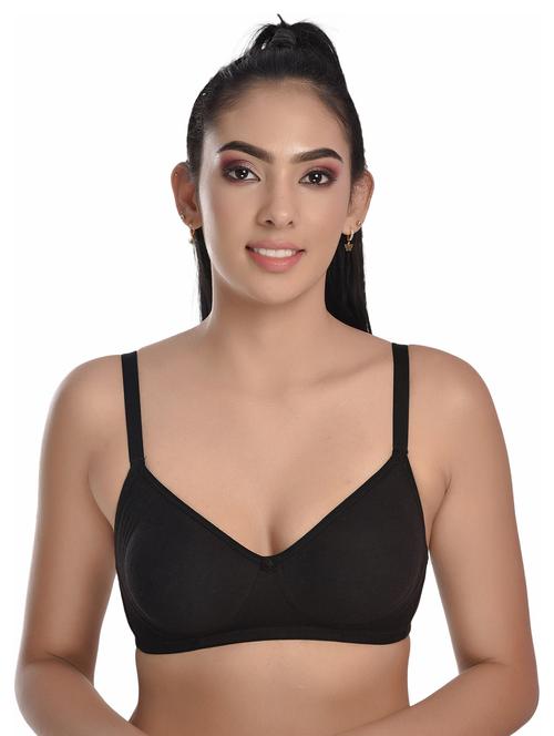 black cotton blend regular bra - 20611484 - Very Small Image - 1
