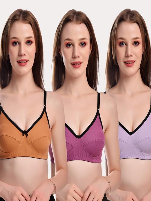 pack of 3 solid bras - 20611494 - Very Small Image - 1