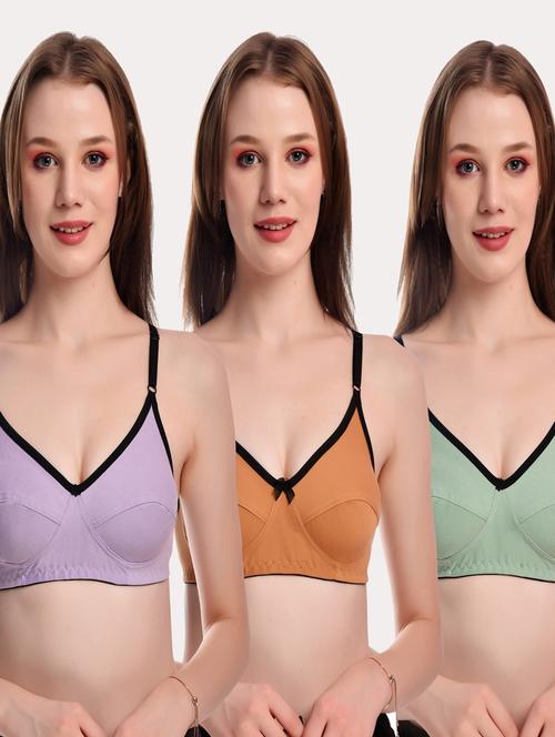 pack of 3 solid bras - 20611499 - Very Small Image - 1