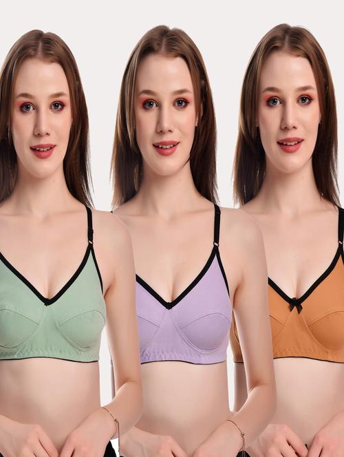 pack of 3 solid bras - 20611506 - Very Small Image - 1