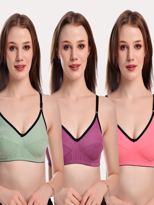 pack of 3 solid bras - 20611508 - Very Small Image - 1