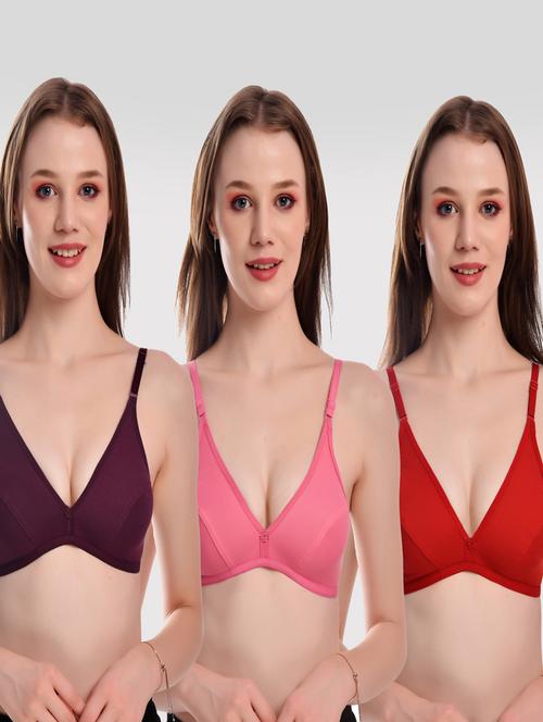 pack of 3 solid bras - 20611525 - Very Small Image - 1