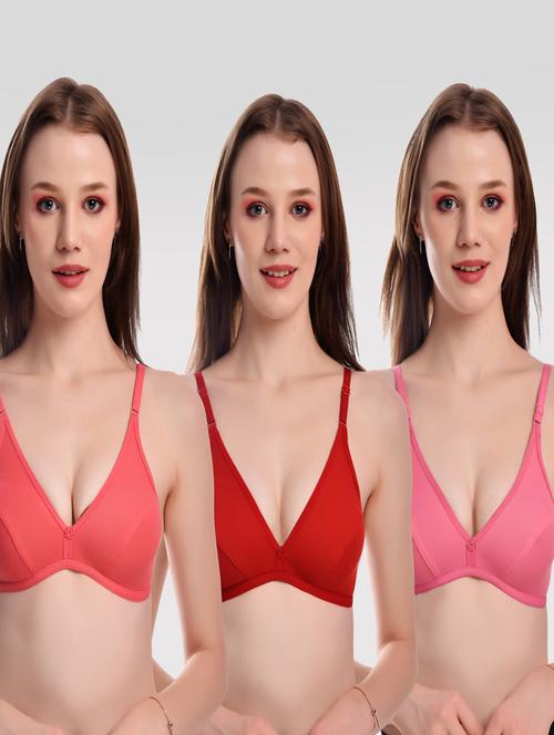 pack of 3 solid bras - 20611533 - Very Small Image - 1
