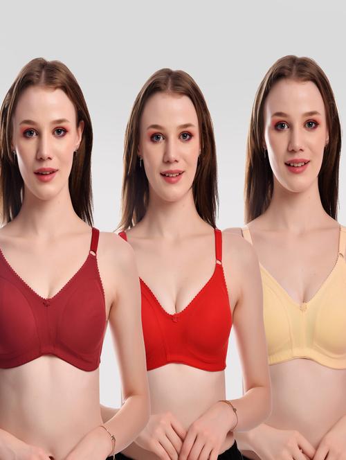 pack of 3 solid bras - 20611541 - Very Small Image - 1