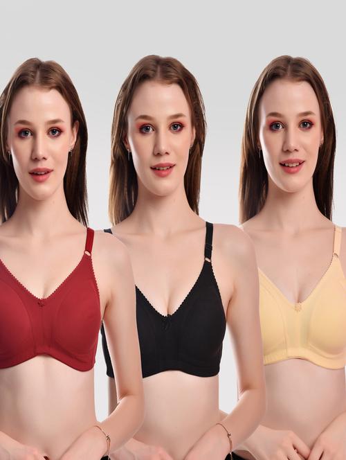 pack of 3 solid bras - 20611543 - Very Small Image - 1