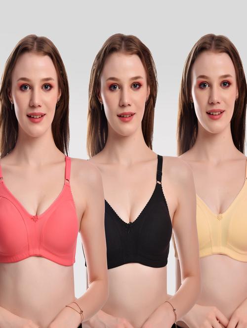 pack of 3 solid bras - 20611544 - Very Small Image - 1