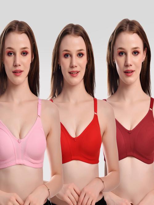 pack of 3 solid bras - 20611550 - Very Small Image - 1