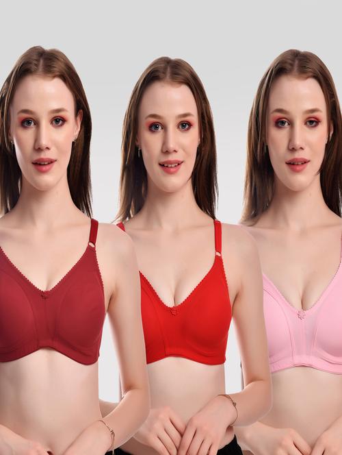 pack of 3 solid bras - 20611554 - Very Small Image - 1