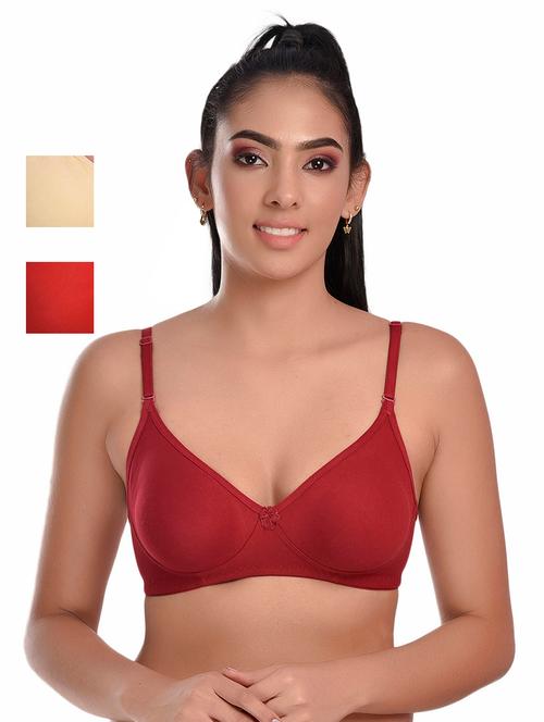 pack of 3 solid bras - 20611602 - Very Small Image - 1