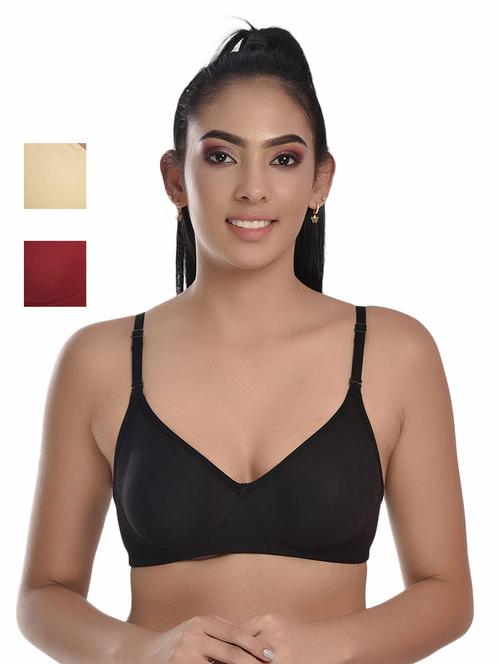 pack of 3 solid bras - 20611605 - Very Small Image - 1