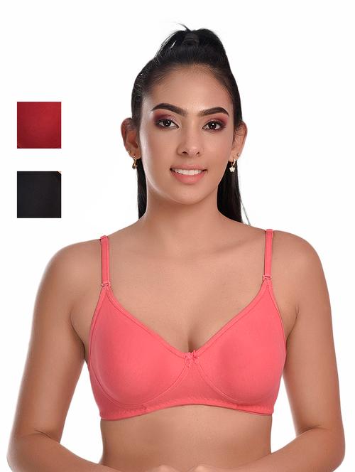pack of 3 solid bras - 20611613 - Very Small Image - 1