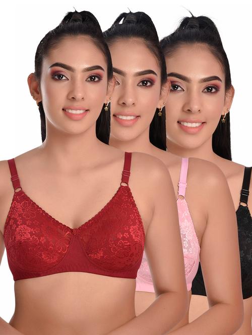 pack of 3 solid bras - 20611725 - Very Small Image - 1