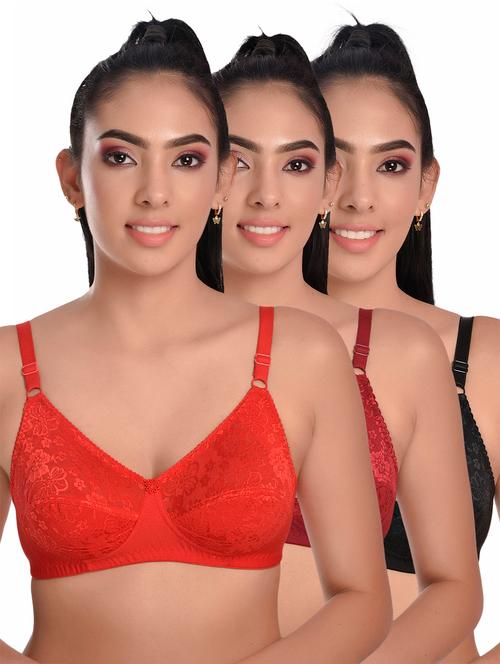 pack of 3 solid bras - 20611745 - Very Small Image - 1