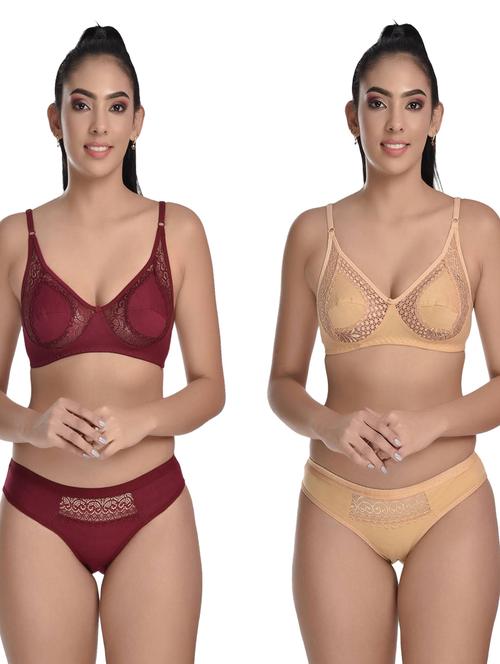 pack of 2 bras and panty set - 20611837 - Very Small Image - 1