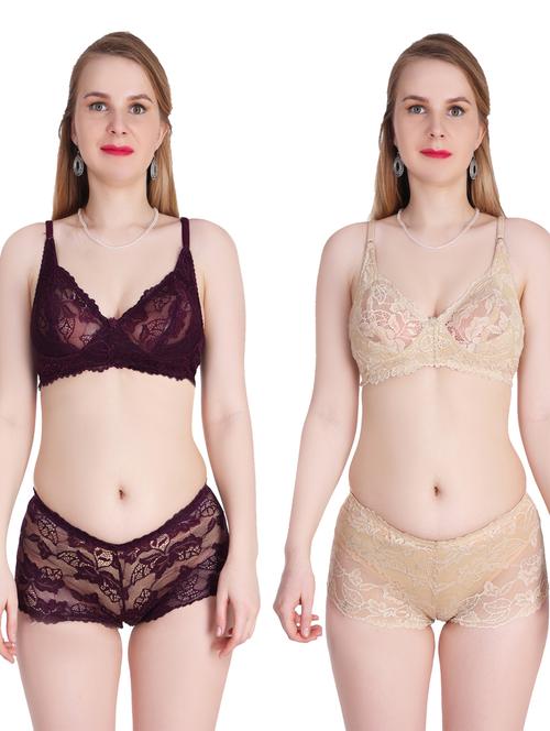 pack of 2 bras and panty set - 20611853 - Very Small Image - 1