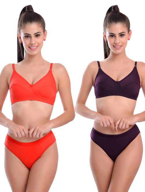 set of 2 bras and panty set - 20611889 - Very Small Image - 1