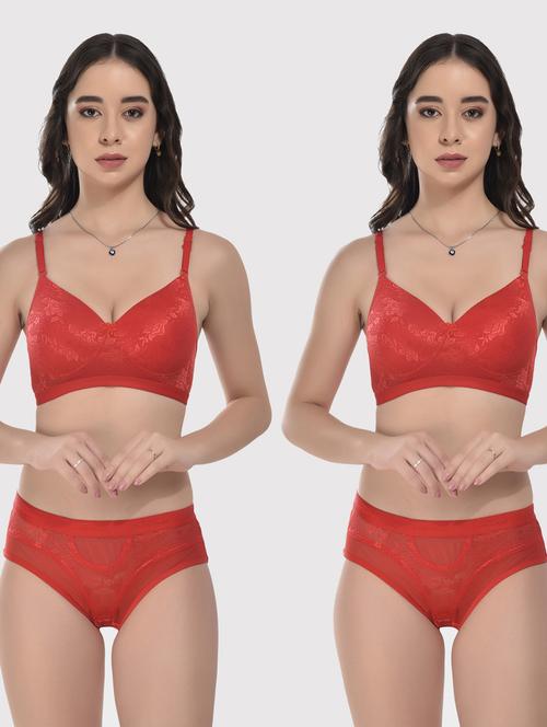 set of 2 bras and panty set - 20611898 - Very Small Image - 1