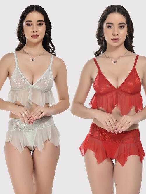pack of 2 bralette and thongs set - 20611935 - Very Small Image - 1