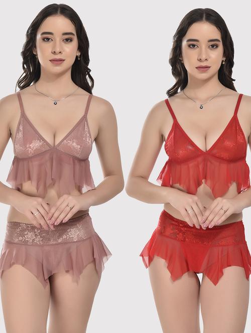 pack of 2 bralette and thongs set - 20611942 - Very Small Image - 1