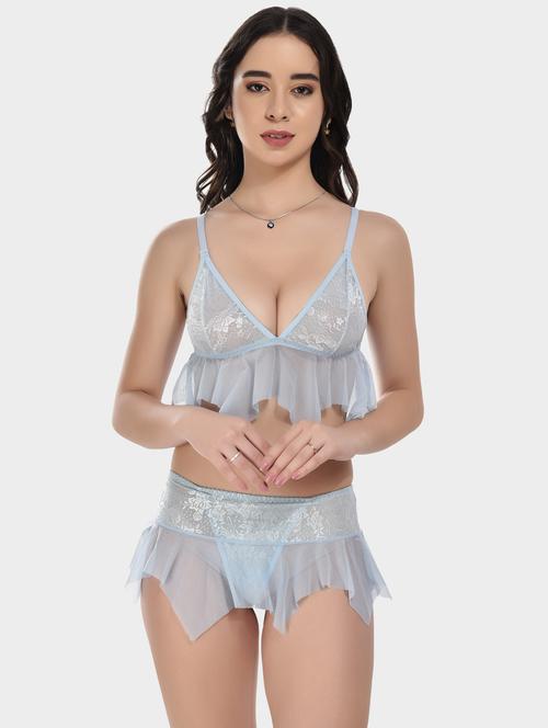 women self designed bralette and thongs set - 20611966 - Very Small Image - 1