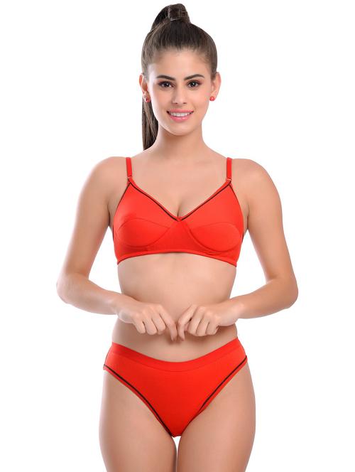 women solid bra and panty set - 20612124 - Very Small Image - 1