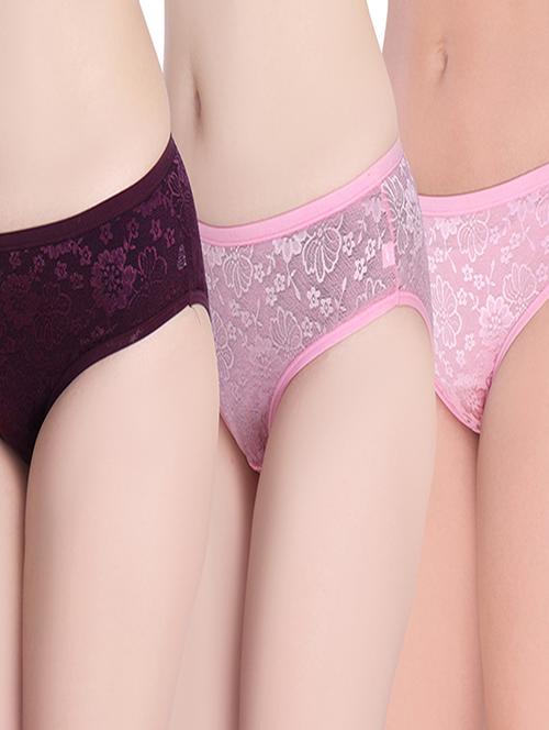 multi colored net hipster panty - 20612236 - Very Small Image - 1