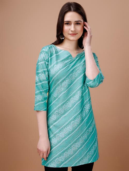 women bandhani printed straight kurta - 20614497 - Very Small Image - 1