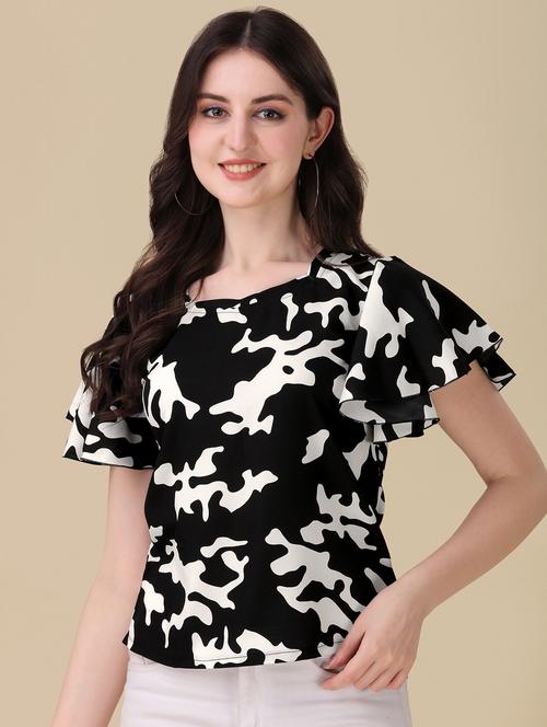 women black & white printed regular top - 20614816 - Very Small Image - 1