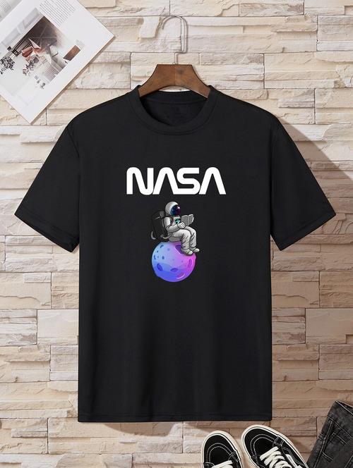 men black round neck short sleeves t-shirt - 20614873 - Very Small Image - 1