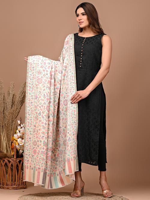 multi colored floral pashmina shawl - 20615343 - Very Small Image - 1